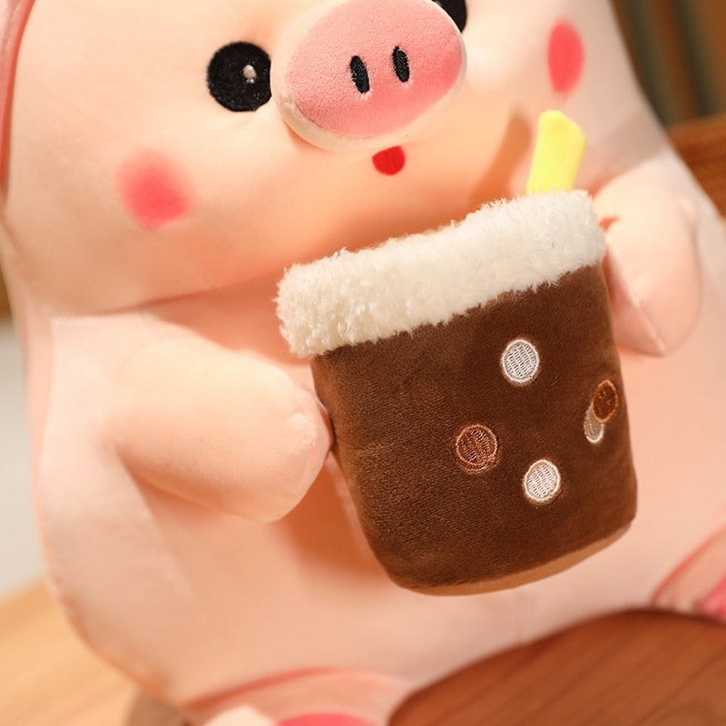 Kawaii Boba Piggy Plushie